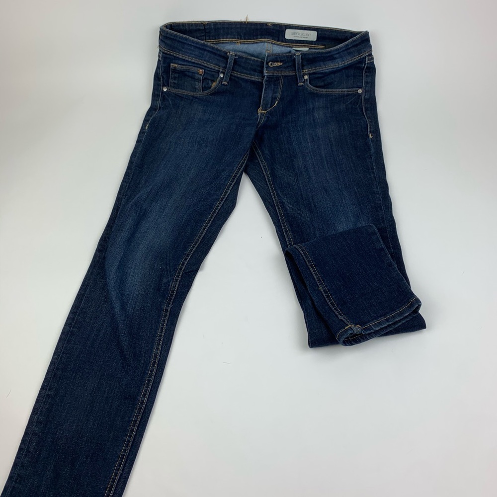H&M Faded Wash Low Waist Skinny Jeans